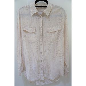 Cream Snakeskin Shirt